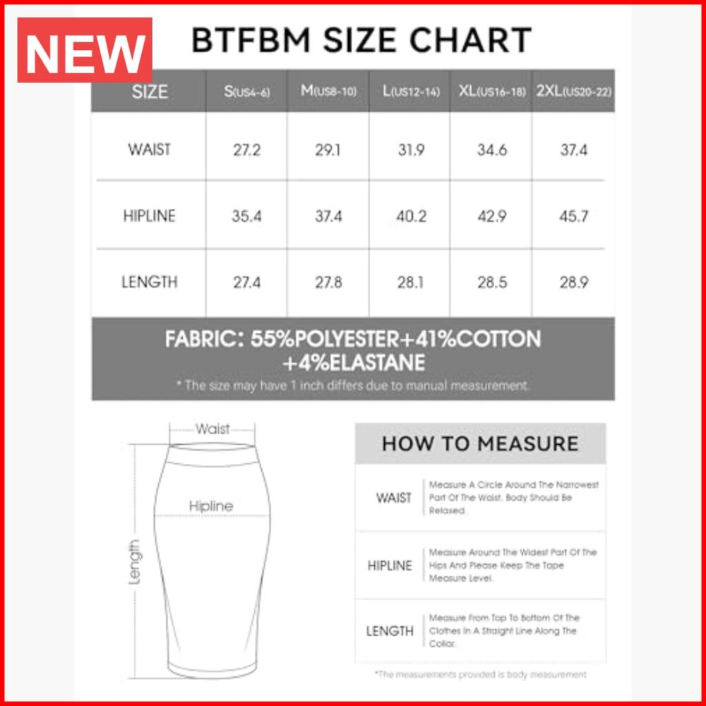 Polyester Cotton Elastane Stretch Pencil Skirt Hi… - image 6